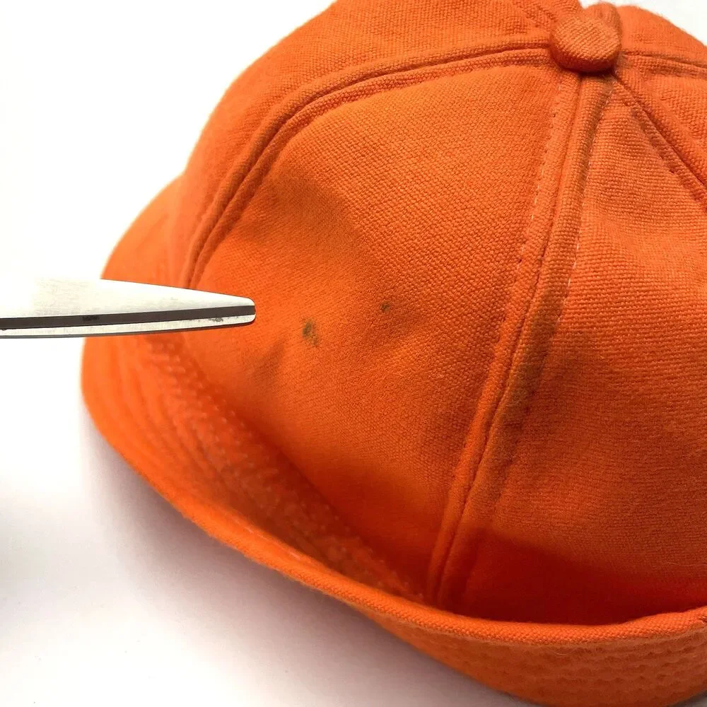 Vintage Original Jones Hat Cap Fitted Hunter's Orange 80s Men's Size Small